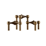 Nagel candle holder set with 3 pcs Bronzed Brass